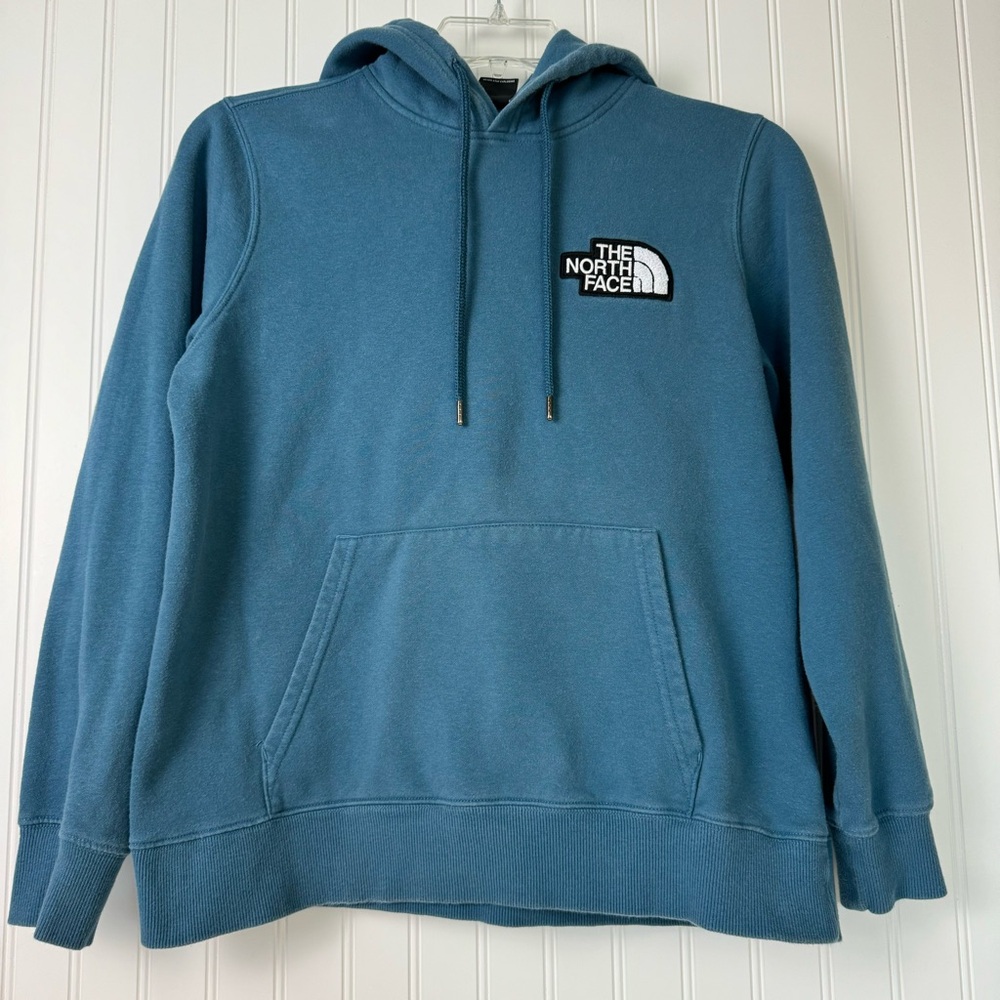 The North Face Women's‎ Medium Blue Green Hoodie Logo